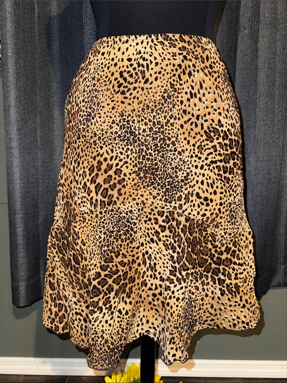 Vintage Y2K Clio A-Line Skirt in Leopard Print